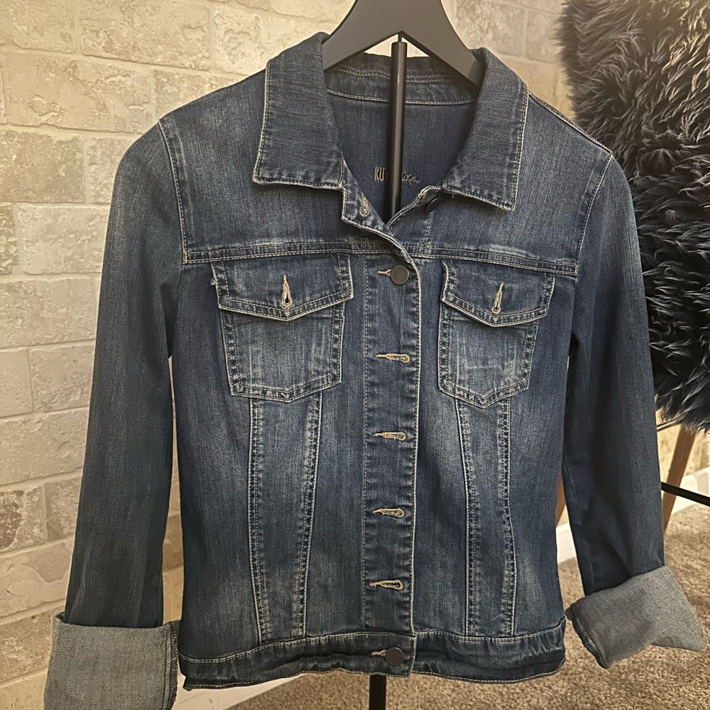 Kut from the Kloth Dark Wash Denim Jacket